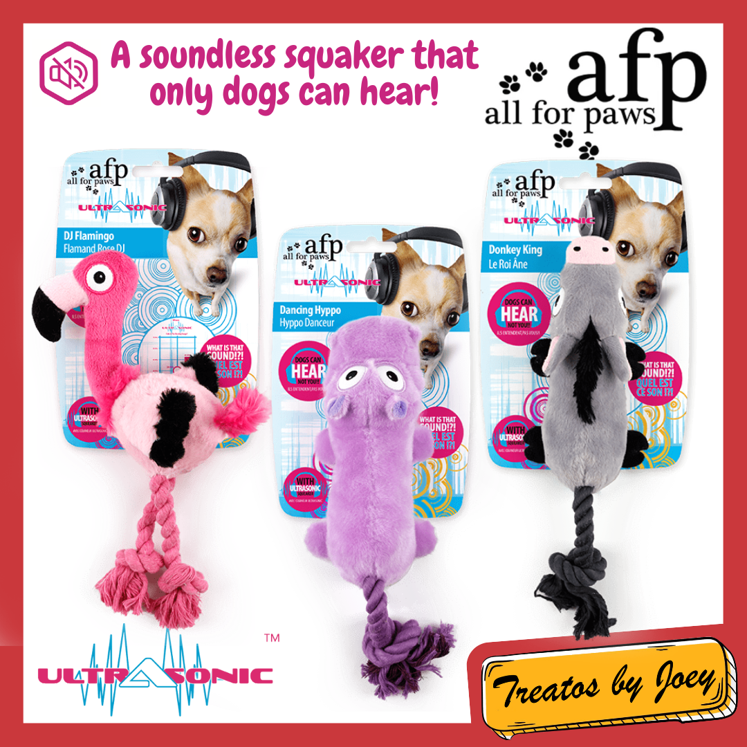 All For Paws AFP ULTRASONIC ROPE Toy No Squeak Dog Cat Pet Toy