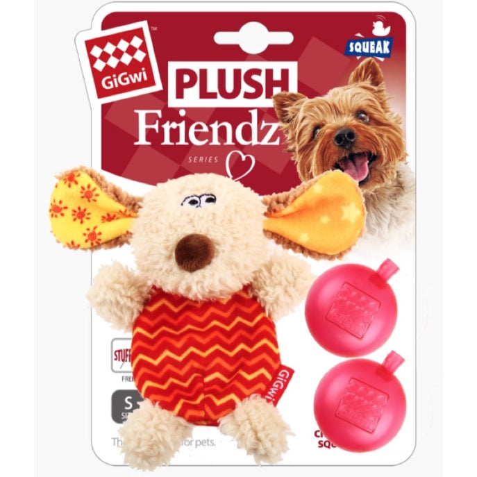 GigWi Plush with Squeaky Refill Dog Toy