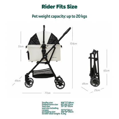 Buddy Duggy Rider Fits Pet Stroller Dog Cat Stroller