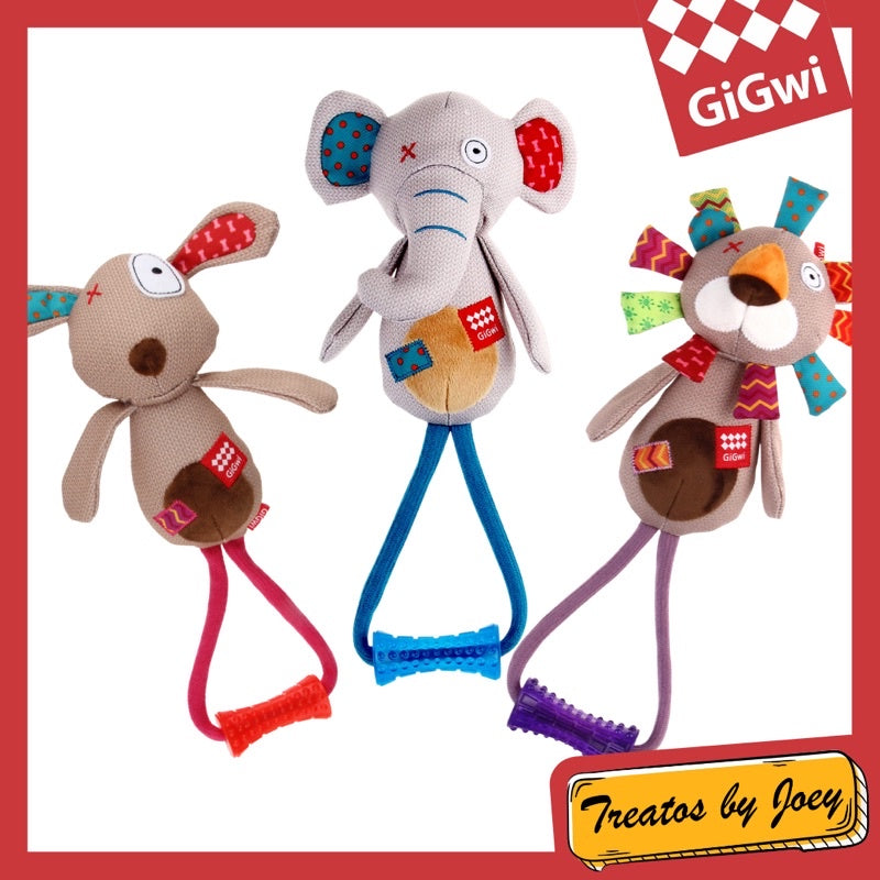 Gigwi Plush Friendz Tug Dog Toy