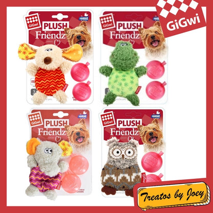 GigWi Plush with Squeaky Refill Dog Toy