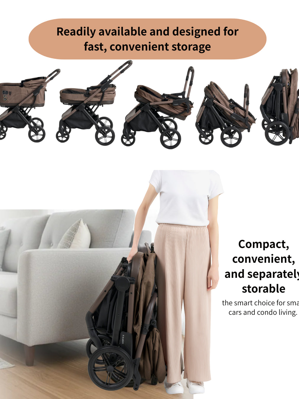 FikaGo Toggle Pet Stroller Dog Cat Stroller