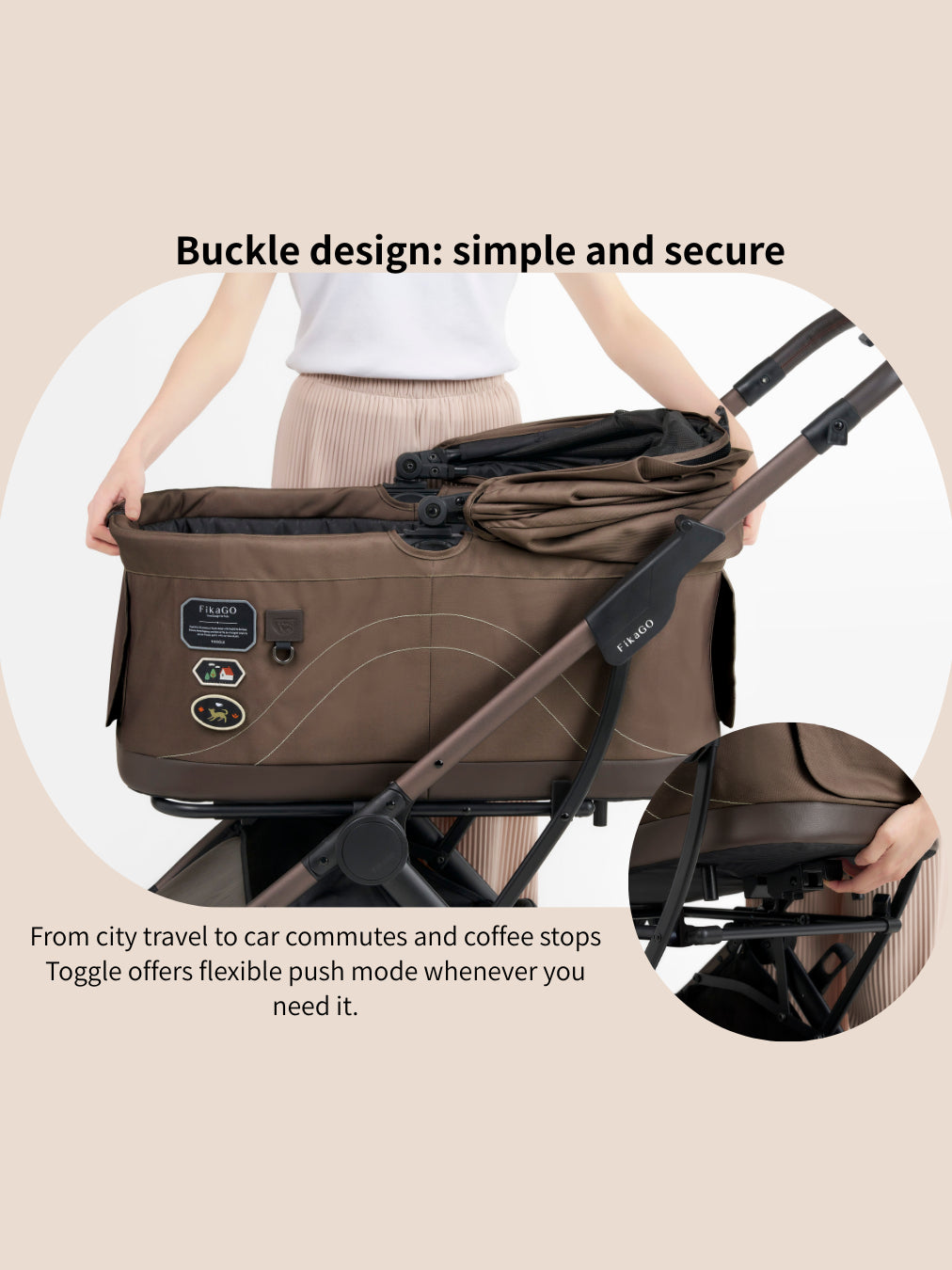 FikaGo Toggle Pet Stroller Dog Cat Stroller