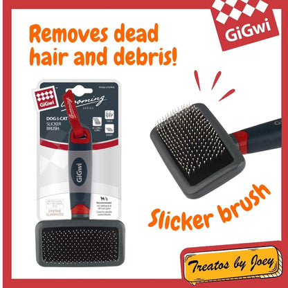 GiGwi GROOMING TOOLS Slicker Brush Combinated Comb Dual Head Stainless Steel Dematting Deshedding