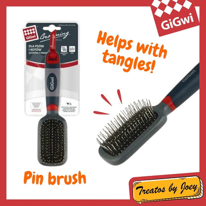 GiGwi GROOMING TOOLS Slicker Brush Combinated Comb Dual Head Stainless Steel Dematting Deshedding