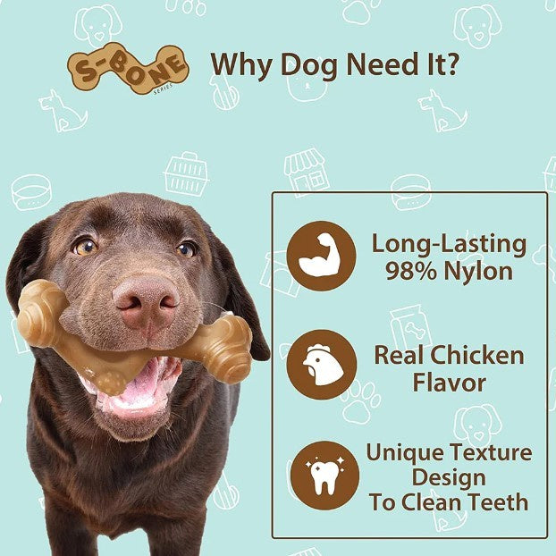 GiGwi Nylon Bone S-Shape Dental Chew Toy