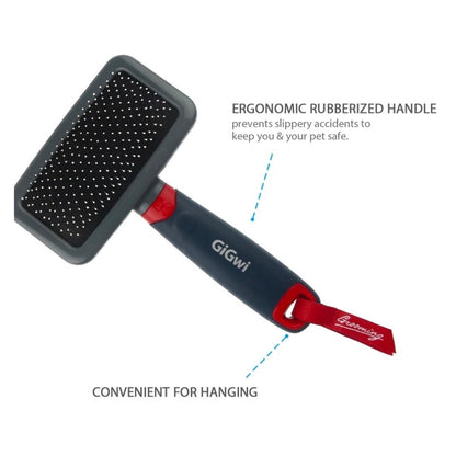 GiGwi GROOMING TOOLS Slicker Brush Combinated Comb Dual Head Stainless Steel Dematting Deshedding