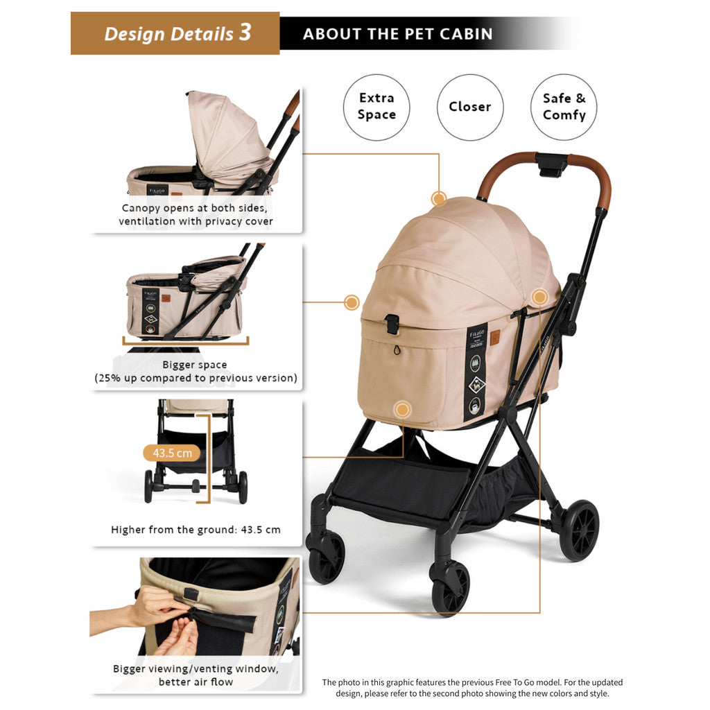 FikaGo Free To Go 2.5 Pet Stroller Dog Cat Stroller