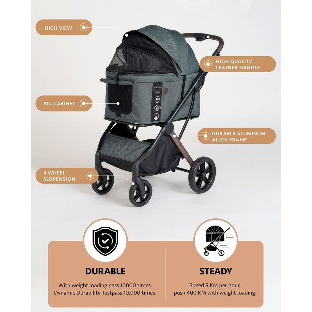 FikaGo Agile 2 Pet Stroller Dog Cat Stroller