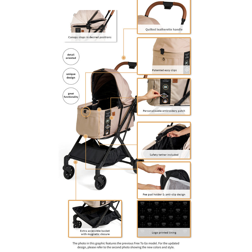 FikaGo Free To Go 2.5 Pet Stroller Dog Cat Stroller